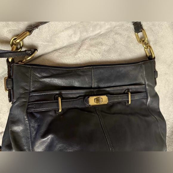 Vintage Coach Black Leather Women's Bag - Picture 3 of 7